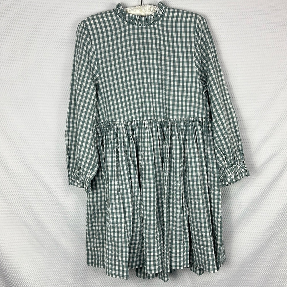 NWT Free People Teal Gingham Tunic Dress